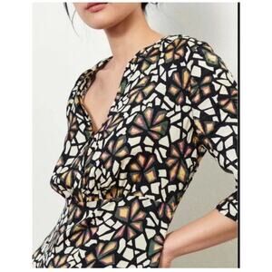 BA&SH BASH May Floral Ecru Print Lady Dress Sz Small EUC